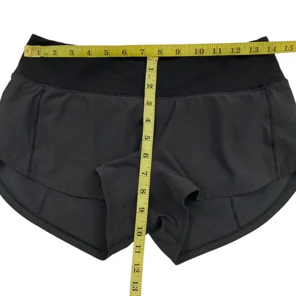 lululemon Hotty Shorts Womens 4 Black Lined Lightweight Athleisure Running Gym - Picture 8 of 9